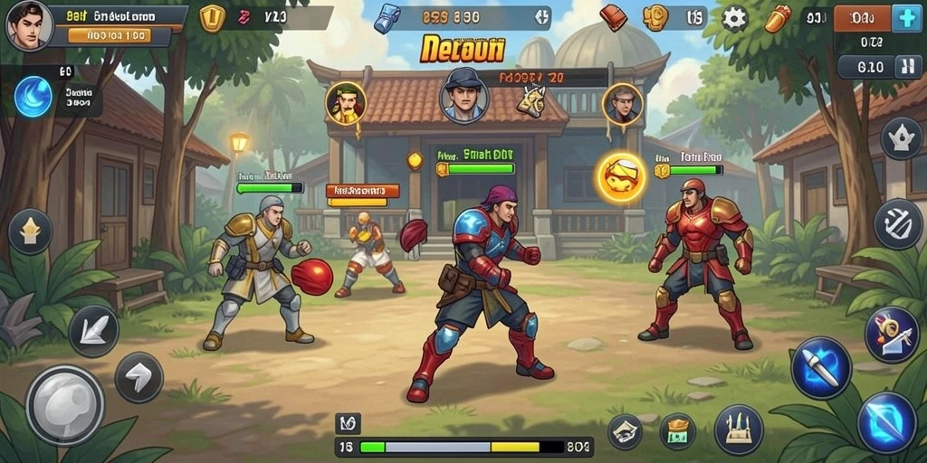 Contoh layar permainan slot penuh warna.